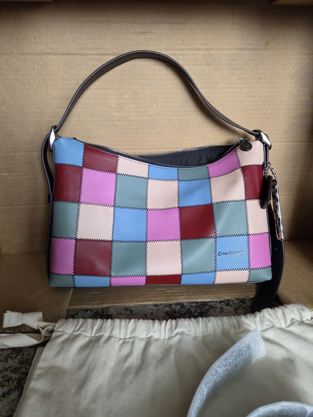 Coachtopia Multicolor Alter Ego Patchwork Leather Shoulder Bag - Picture 15 of 16